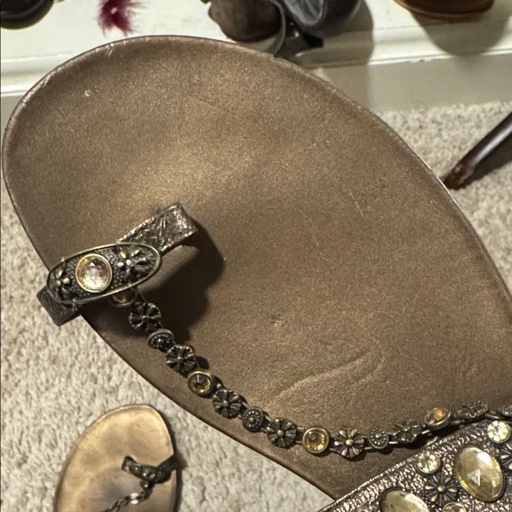 Andrew Geller Women's Metallic Sandals